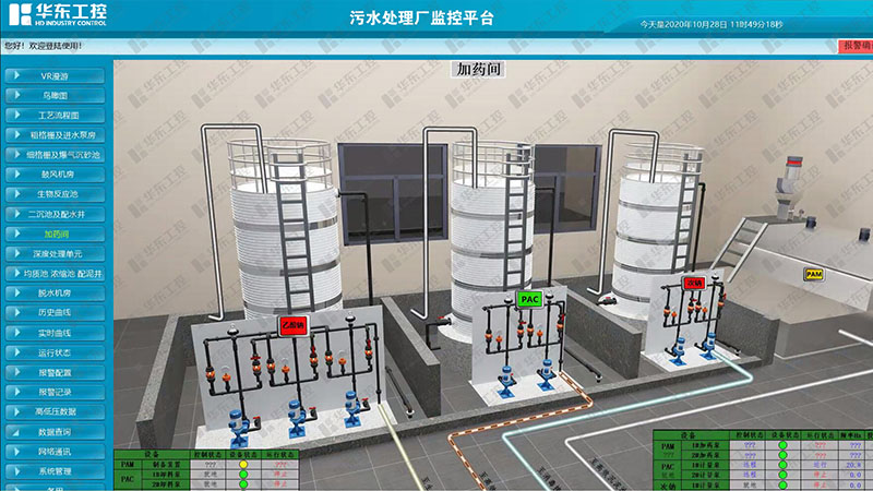 華東工控-污水處理廠監控平臺